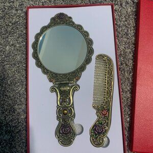 Antique Foldable Mirror Comb